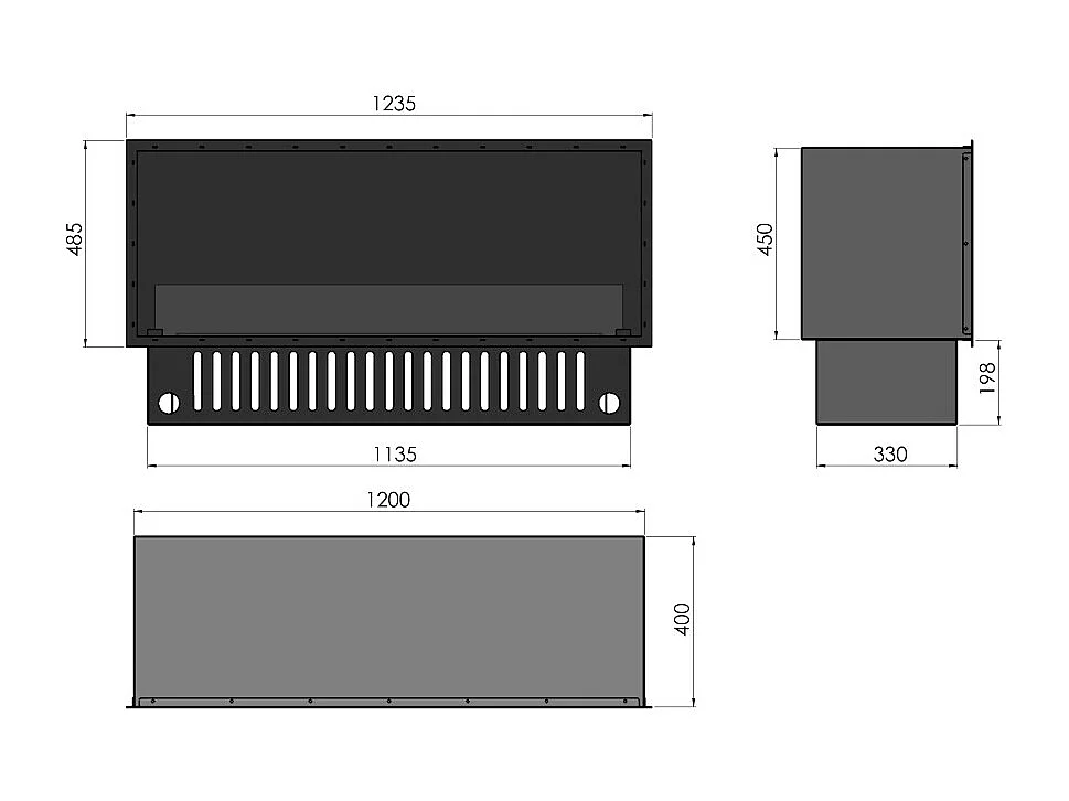 Caminetto a Vapore Acqueo da Incasso Invapo Inside 1200 - Fiamma Multicolore, Effetto 3D e Controllo App, Serbatoio 2.4l - 123cm Autorefill