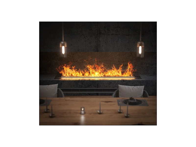 Invapo Insert 2200 Einbau-Wasserdampfkamin – Mehrfarbige Flamme, 3D-Effekt und App-Steuerung, 4,8-l-Tank – 220 cm