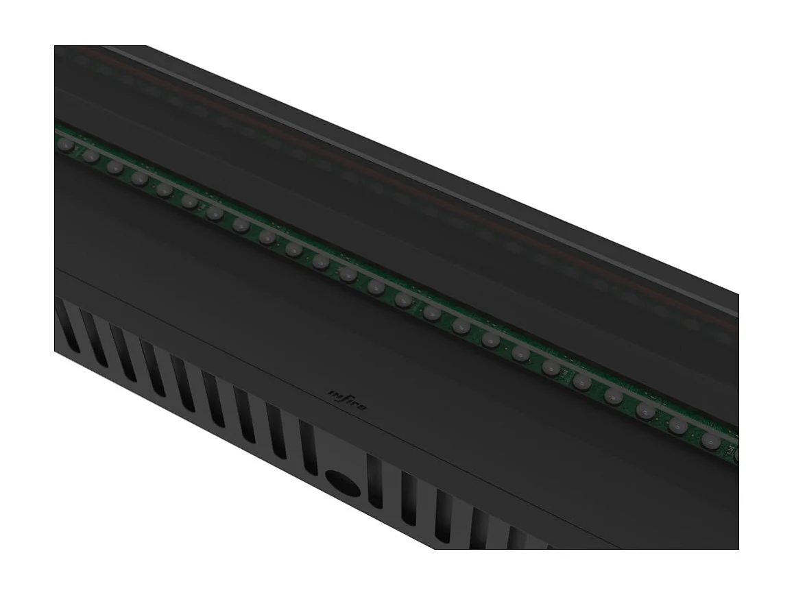 Invapo Insert 2200 Lareira embutida a vapor de água - Chama multicolorida, efeito 3D e controle por aplicativo, tanque de 4,8 l - 220 cm