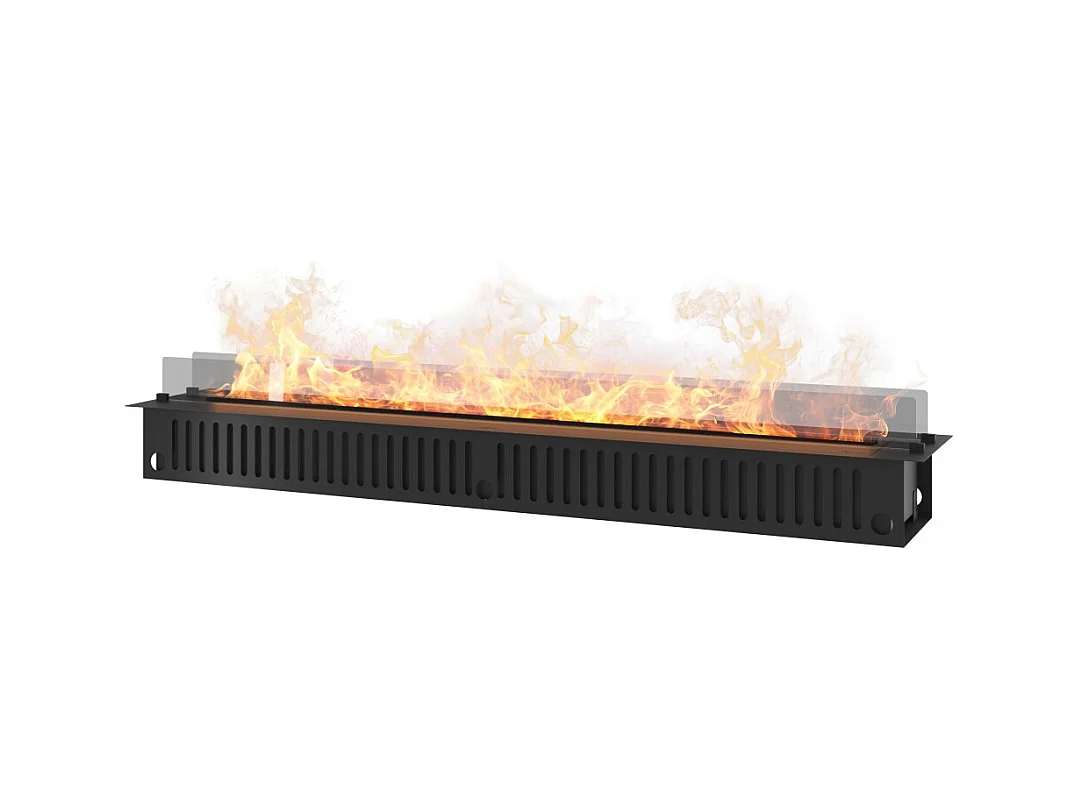 Cheminée vapeur d'eau Insert 2200 - Flammes 3D multicolores, contrôle appli, réservoir 4,8L, remplissage auto - 220 cm