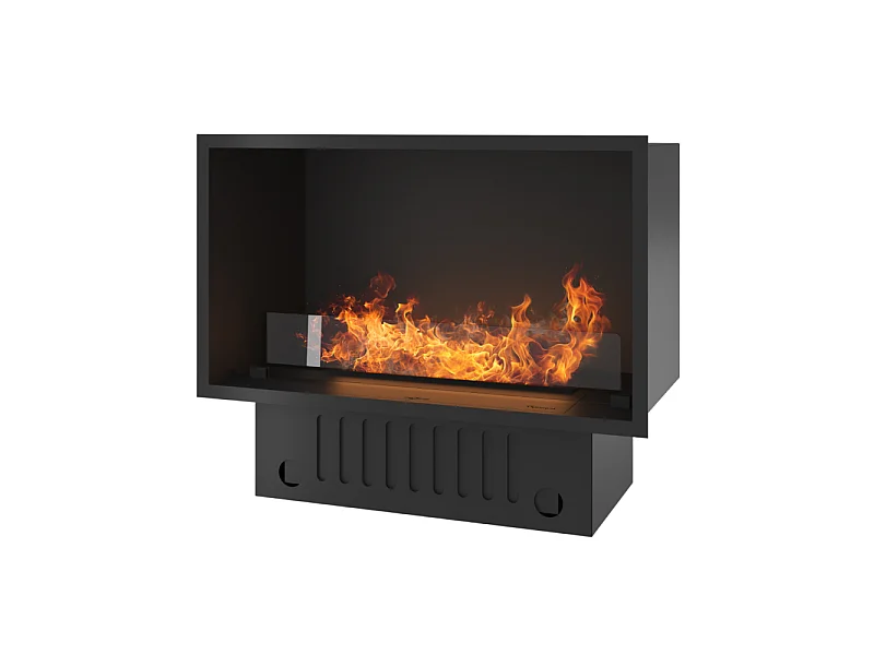 Chimenea vapor de agua empotrada Invapo Inside 800 - Llama 3D multicolor, control app, depósito 1,2 l, recarga automática - 80 cm