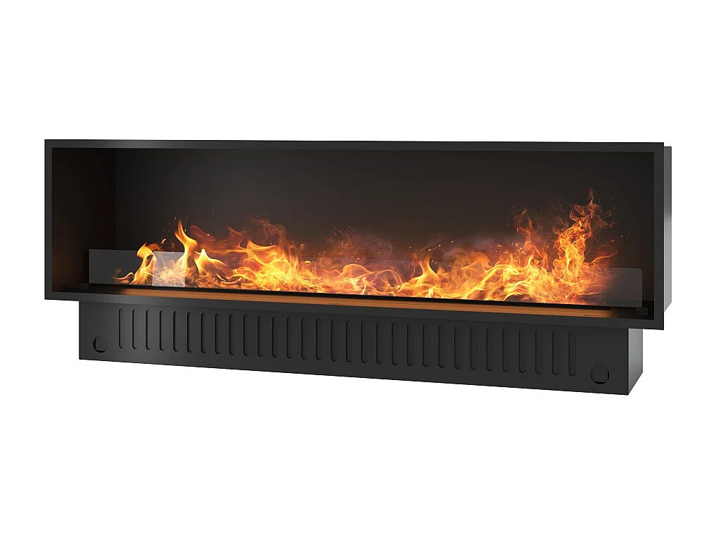 Lareira embutida a vapor Invapo Inside 1800 - Chama multicolorida, efeito 3D e controle por aplicativo, tanque de 3,6 l - Recarga automática de 183 cm