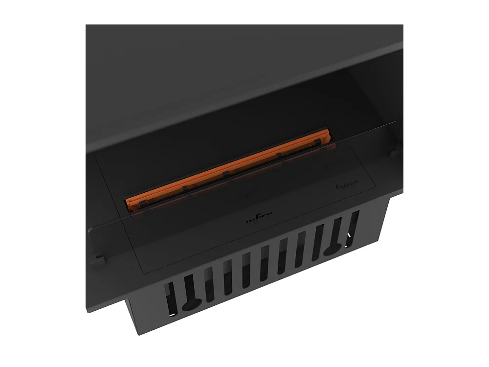 Cheminée à vapeur d'eau encastrable Corner L800 avec flammes multicolores, effet 3D et contrôle par application, réservoir de 1,2 l - 80 cm