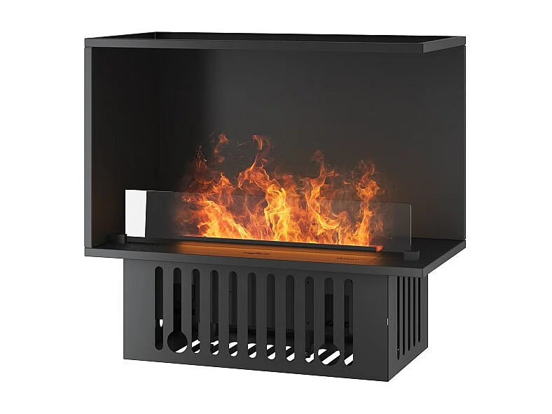 Chimenea vapor de agua empotrada Corner R800 - Llama 3D multicolor, control app, depósito 1,2 l, recarga automática - 80 cm