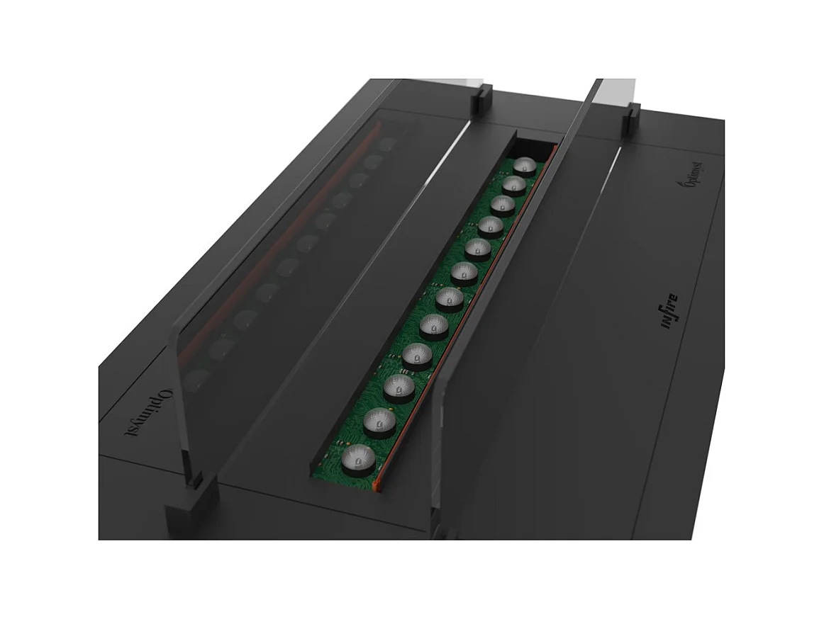 Cheminée vapeur d'eau Insert 700 - Flammes multicolores LED, effet 3D, app mobile, réservoir 1,2L, remplissage auto - 70 cm