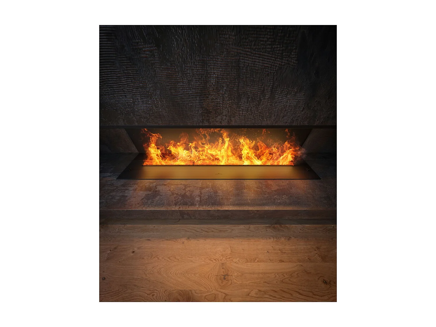 Lareira embutida a vapor Inside C1800 com chama multicolorida, efeito 3D e controle por aplicativo, tanque de 3,6 l - recarga automática de 180 cm