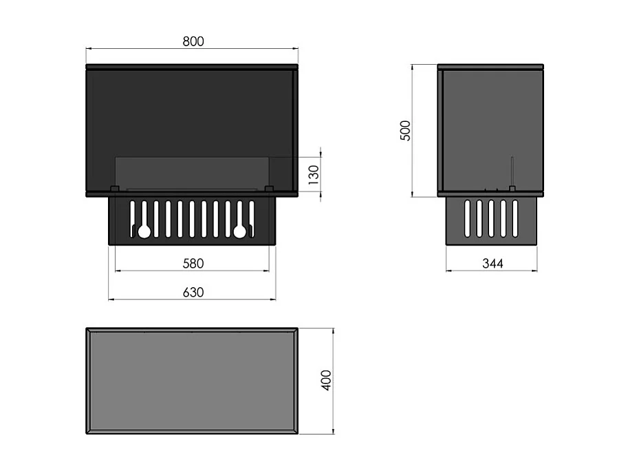 Cheminée vapeur d'eau encastrable Corner L800 - Flammes 3D multicolores, contrôle appli, réservoir 1,2L, remplissage auto - 80 cm