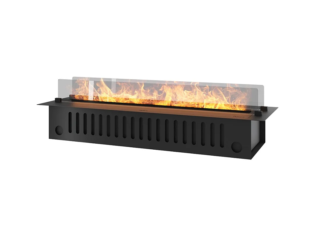 Cheminée à vapeur d'eau encastrable Invapo Insert 1200 - Flammes multicolores, effet 3D et contrôle par application, réservoir de 2,4 l - 120 cm