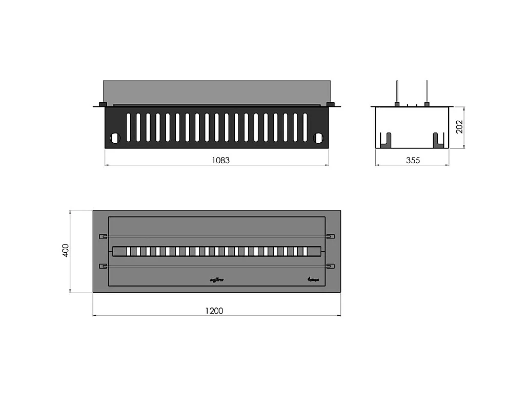 Cheminée à vapeur d'eau encastrable Invapo Insert 1200 - Flammes multicolores, effet 3D et contrôle par application, réservoir de 2,4 l - 120 cm