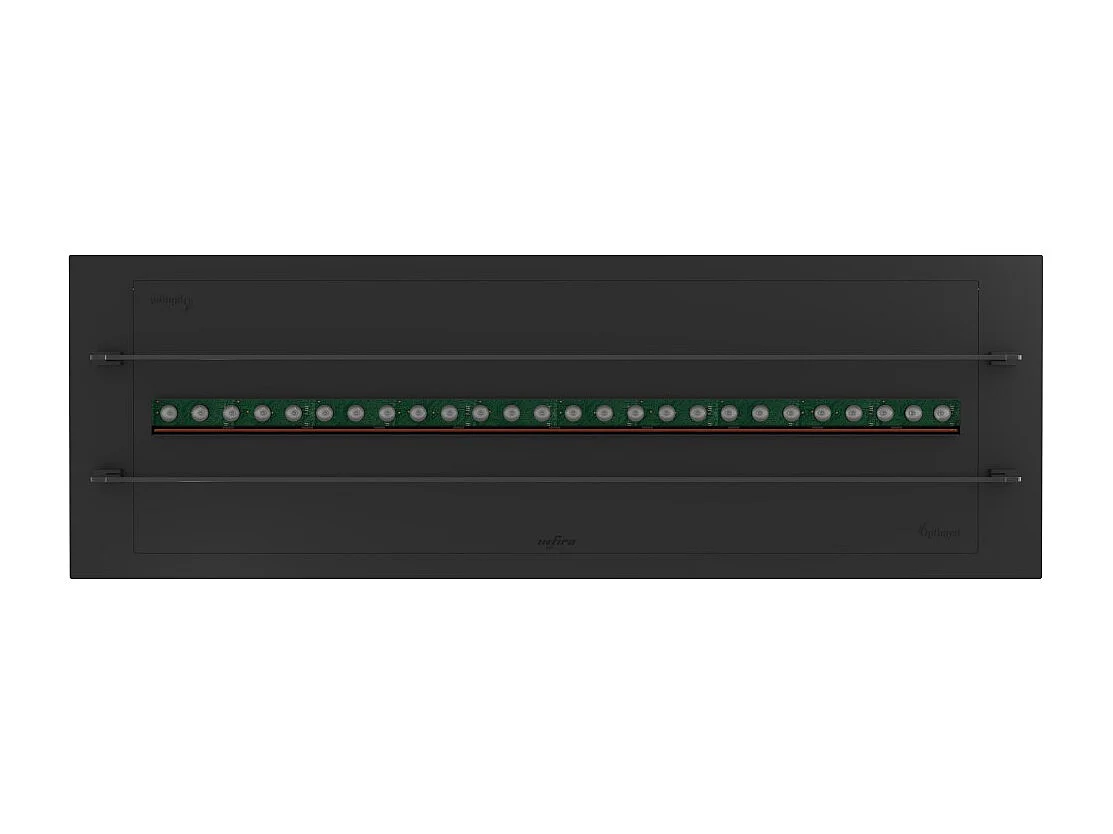 Invapo Insert 1200 Lareira embutida a vapor de água - Chama multicolorida, efeito 3D e controle por aplicativo, tanque de 2,4 l - 120 cm