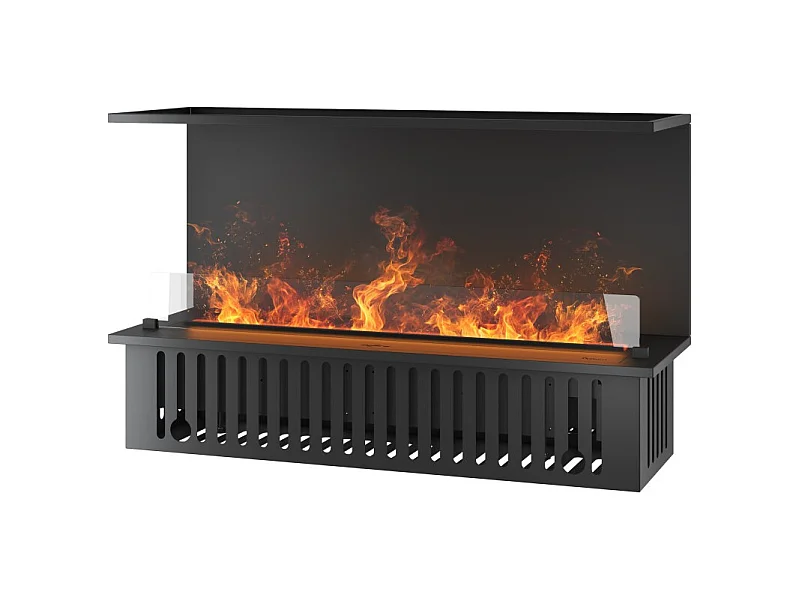 Inside C1200 Einbau-Wasserdampfkamin mit mehrfarbiger Flamme, 3D-Effekt und App-Steuerung, 2,4-l-Tank – 120 cm