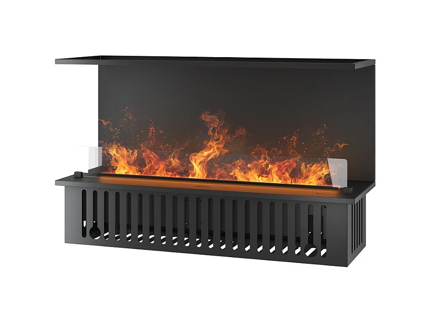 Cheminée à vapeur d'eau encastrable Inside C1200 avec flammes multicolores, effet 3D et contrôle par application, réservoir de 2,4 l - 120 cm