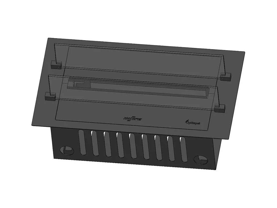 Cheminée à vapeur d'eau encastrable Invapo Insert 700 - Flammes multicolores, effet 3D et contrôle par application, réservoir de 1,2 l - 70 cm