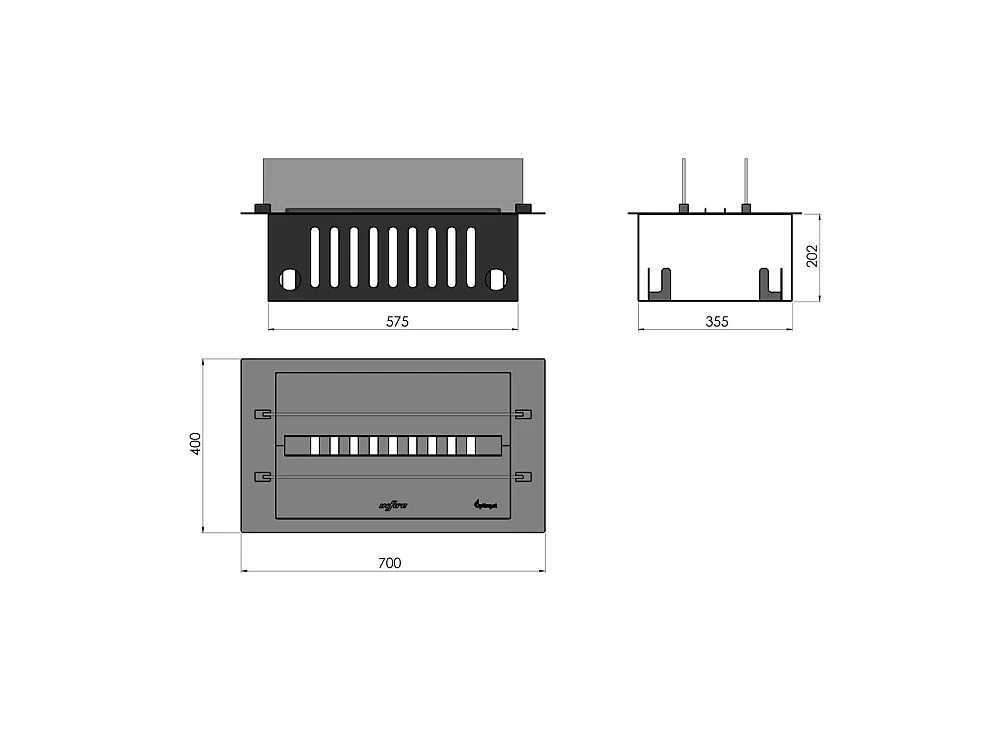 Kominek parowy do zabudowy Invapo Insert 700 - wielokolorowy płomień, efekt 3D i sterowanie aplikacją, zbiornik 1,2 l - 70 cm