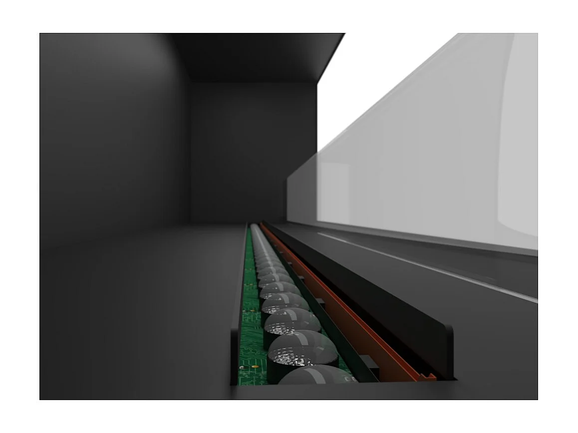 Cheminée à vapeur d'eau encastrable Invapo Inside 1800 - Flammes multicolores, effet 3D et contrôle par application, réservoir de 3,6 l - 183 cm