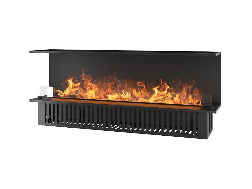 Cheminée à vapeur d'eau encastrable Inside C1800 avec flammes multicolores, effet 3D et contrôle par application, réservoir de 3,6 l - 180 cm