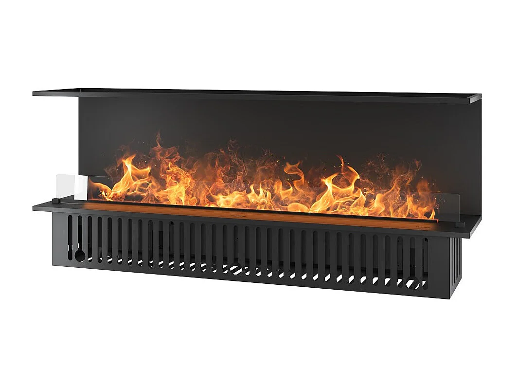 Lareira embutida a vapor Inside C1800 com chama multicolorida, efeito 3D e controle por aplicativo, tanque de 3,6 l - 180 cm