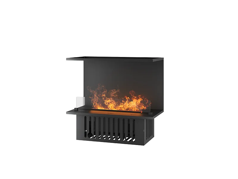 Chimenea de vapor de agua empotrada Inside C800 con llama multicolor, efecto 3D y control mediante aplicación, depósito de 1,2 l - 80 cm