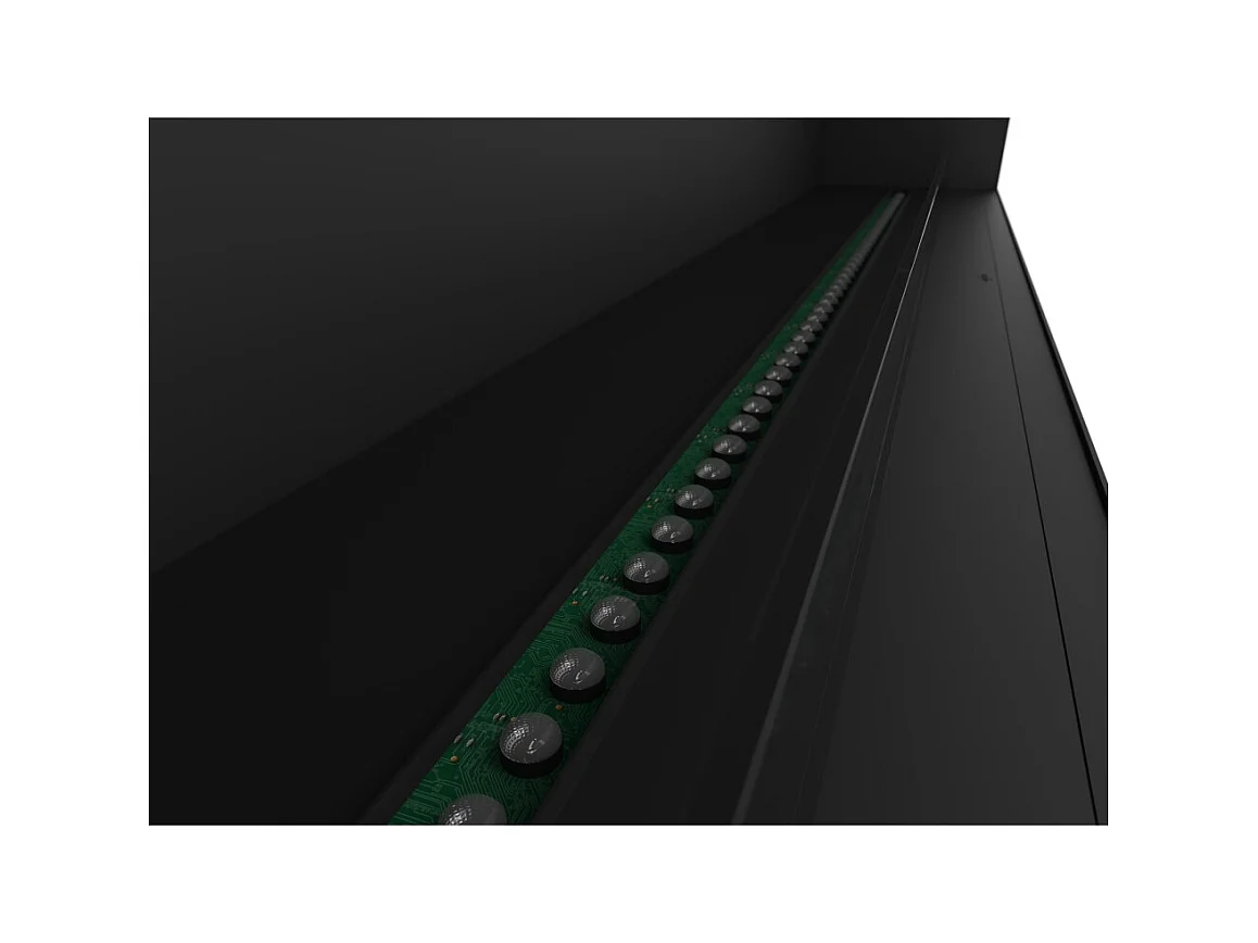 Cheminée à vapeur d'eau encastrable Invapo Inside 2200 - Flammes multicolores, effet 3D et contrôle par application, réservoir de 2,4 l - 220 cm