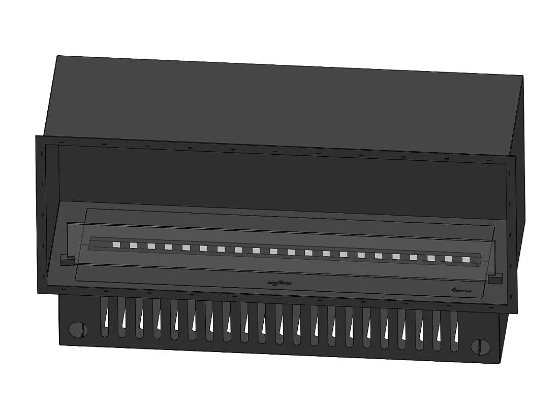 Caminetto a Vapore Acqueo da Incasso Inside U 1200 con Fiamma Multicolore, Effetto 3D e Controllo App, Serbatorio 2.4l - 120cm