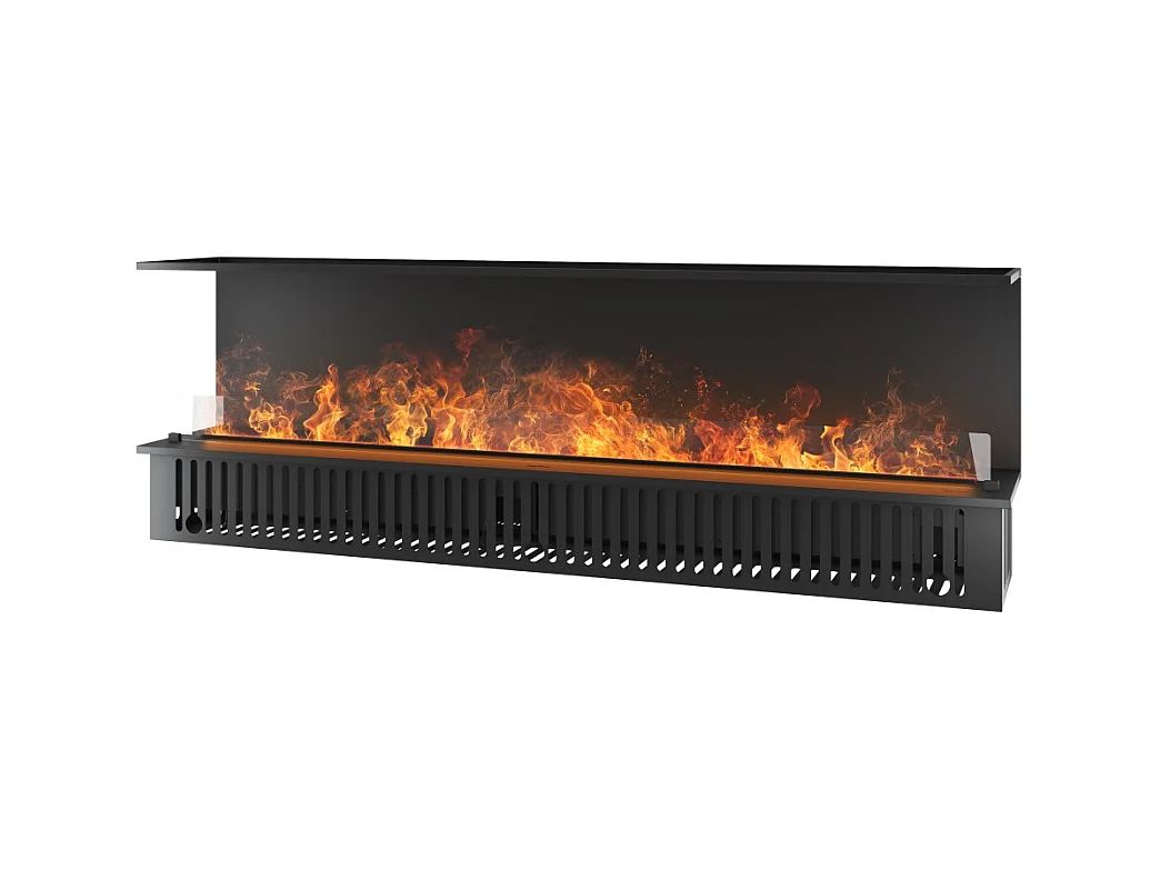 Cheminée vapeur d'eau encastrable Inside C2200 - Flammes LED multicolores, effet 3D, app mobile, réservoir 4,8L, remplissage auto - 220 cm