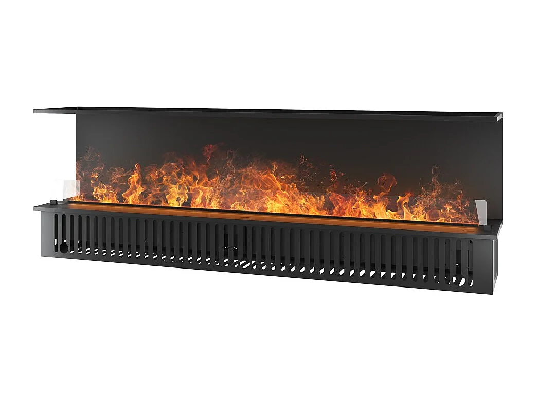 Lareira embutida a vapor Inside C2200 com chama multicolorida, efeito 3D e controle por aplicativo, tanque de 4,8 l - recarga automática de 220 cm