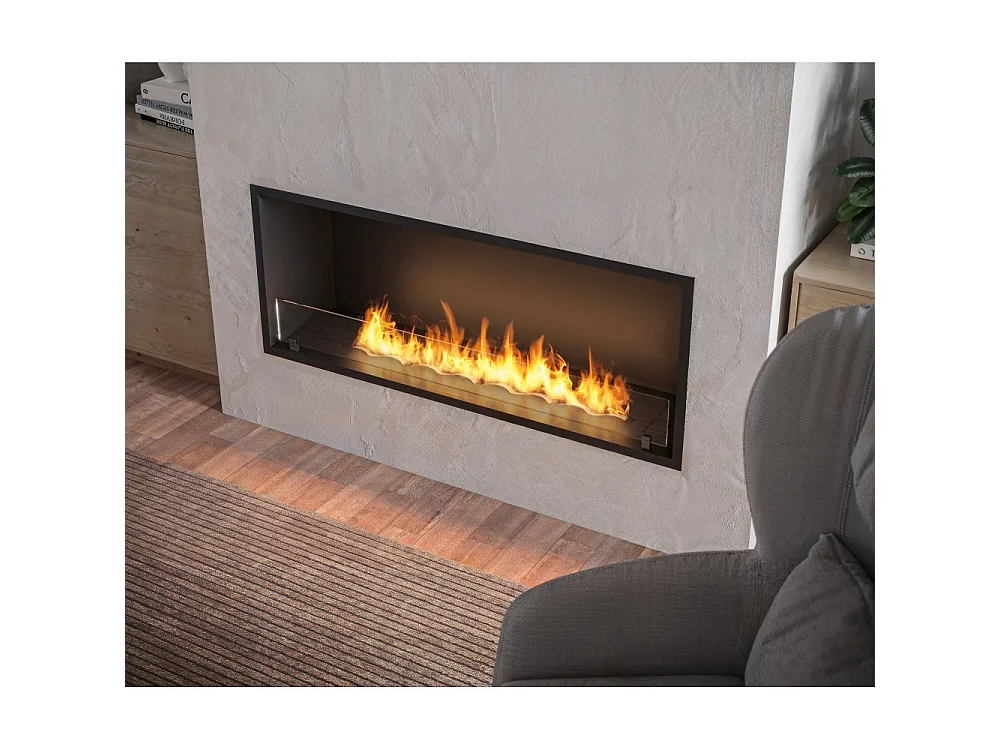Cheminée vapeur d'eau encastrable Inside C2200 - Flammes LED multicolores, effet 3D, app mobile, réservoir 4,8L, remplissage auto - 220 cm