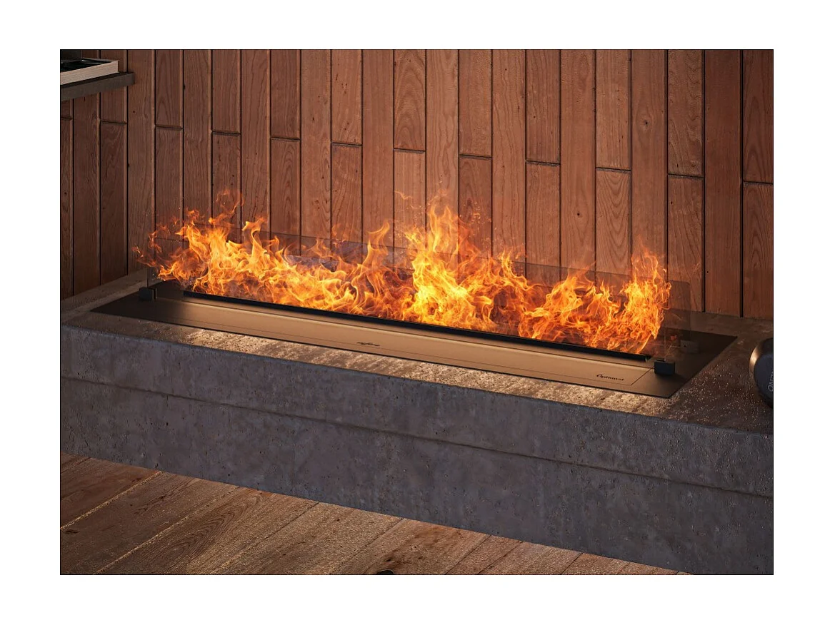 Invapo Insert 1200 Lareira a vapor embutida - Chama 3D multicolorida, app, tanque 2,4 l, recarga automática - 120 cm