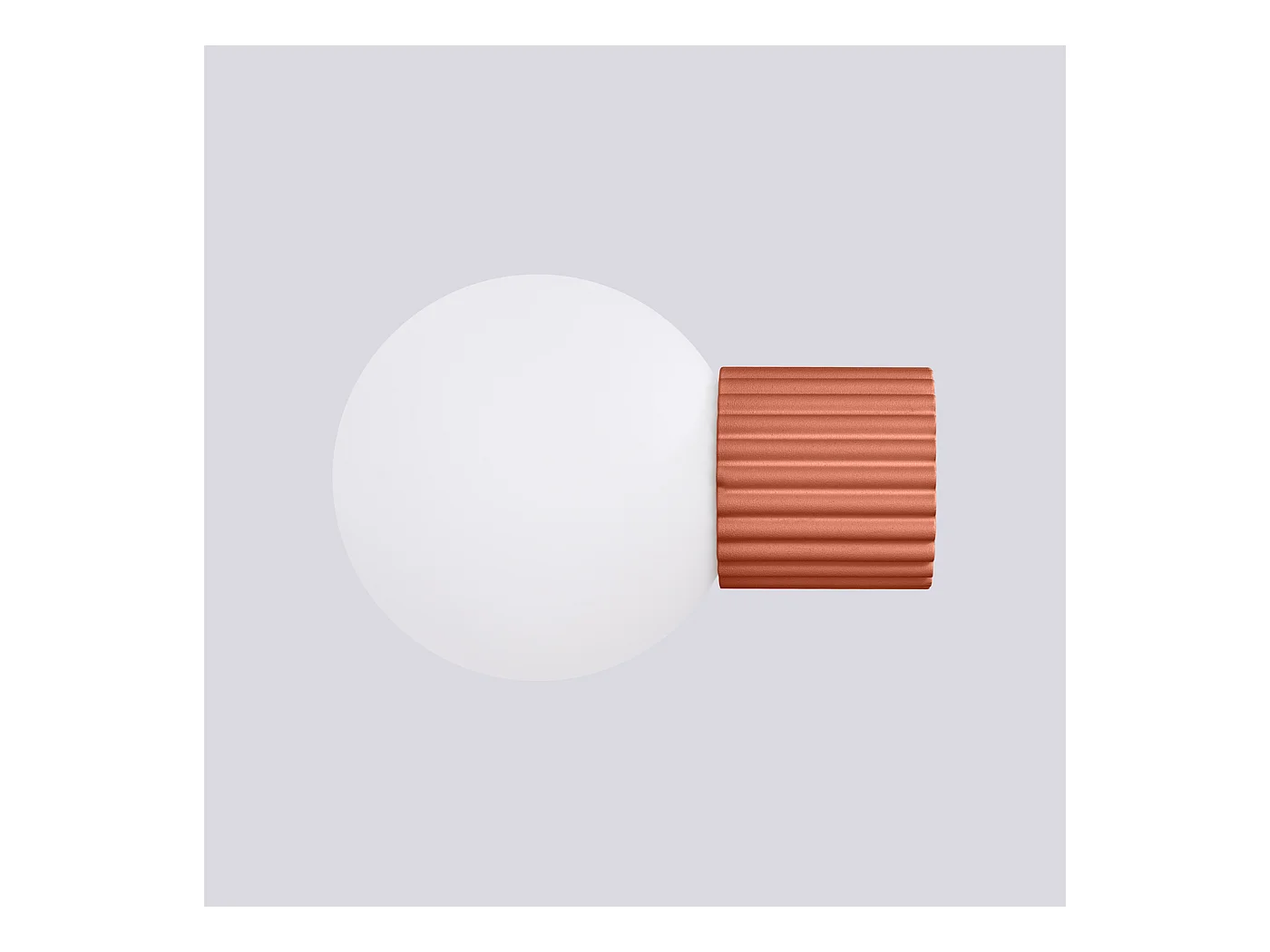 Applique Halo Moderne En Aluminium/Verre - 1 Sources Lumineuses - L.12 X H.12 Cm - Ocre Rouge