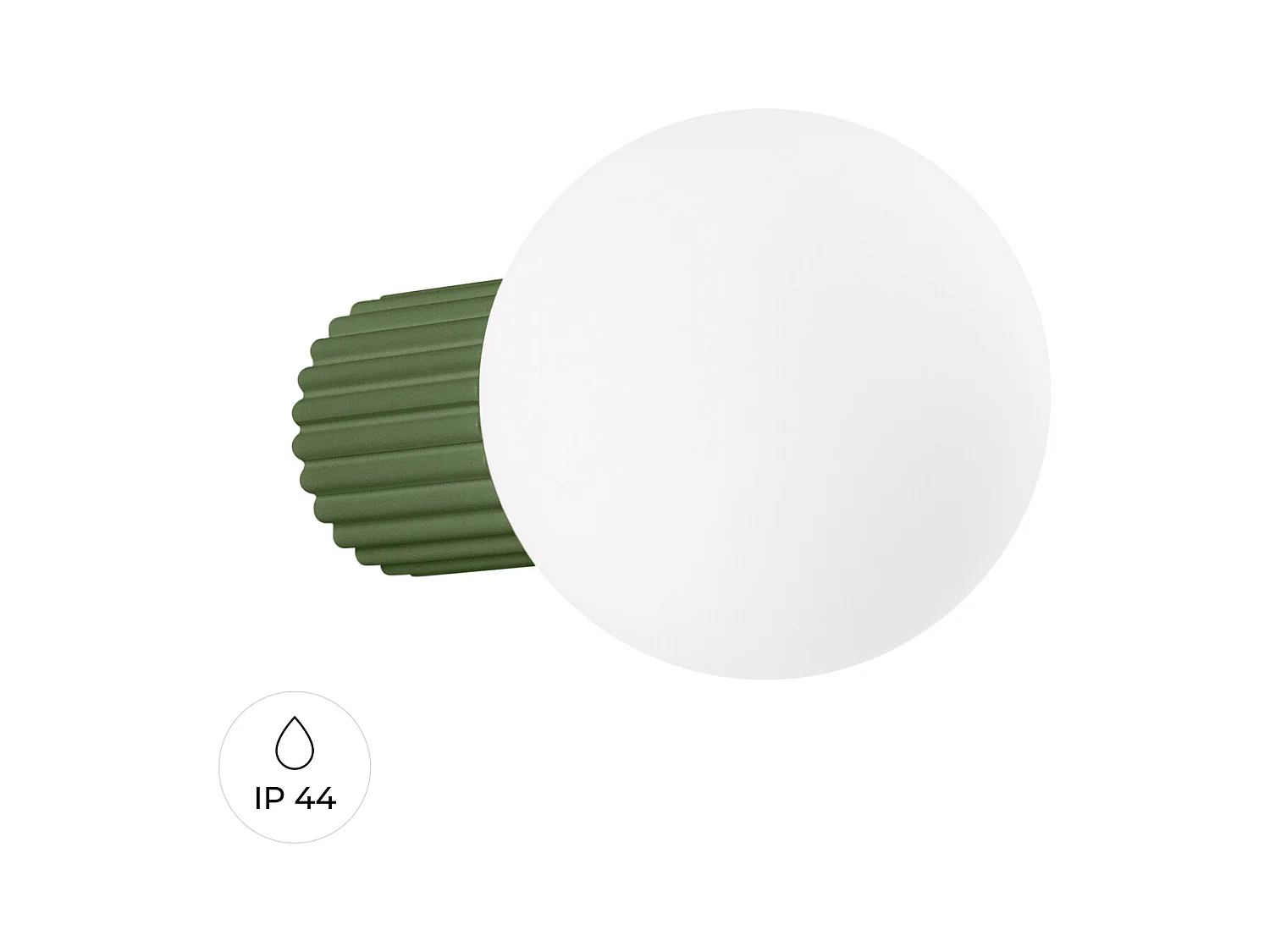 Applique Halo Moderne En Aluminium/Verre - 1 Sources Lumineuses - L.12 X H.12 Cm - Vert Olive