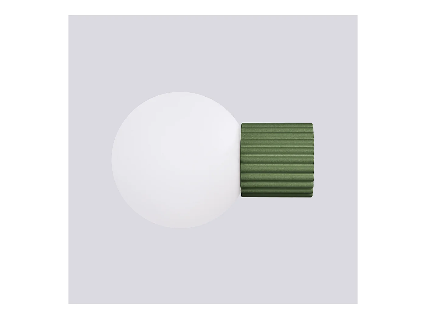 Applique Halo Moderne En Aluminium/Verre - 1 Sources Lumineuses - L.12 X H.12 Cm - Vert Olive