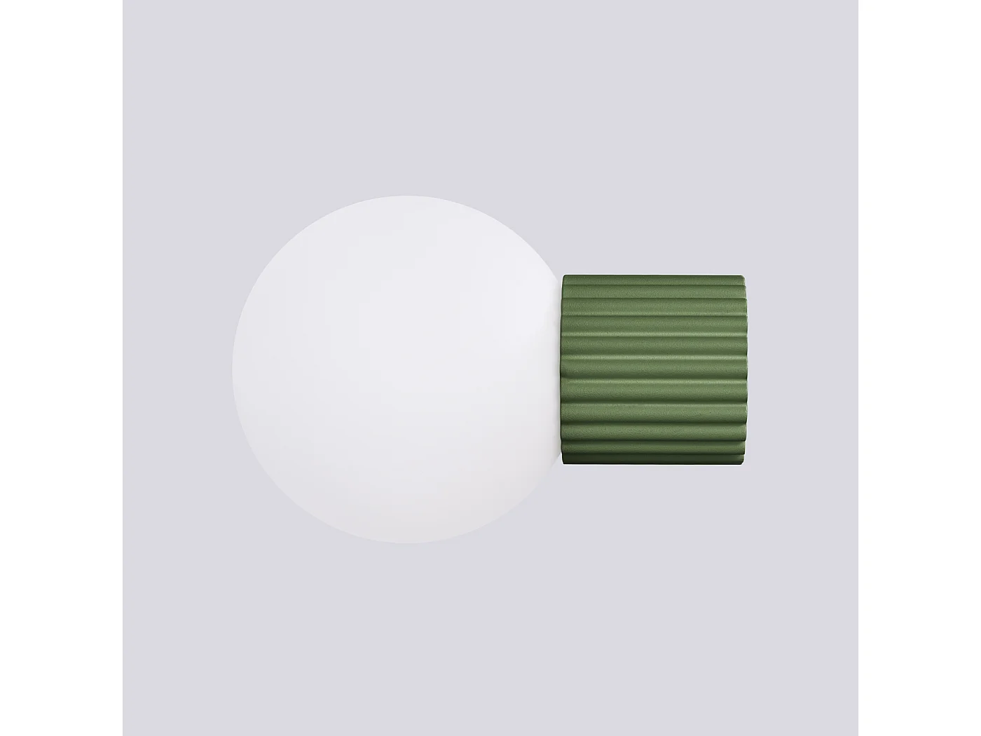 Applique Halo Moderne En Aluminium/Verre - 1 Sources Lumineuses - L.12 X H.12 Cm - Vert Olive