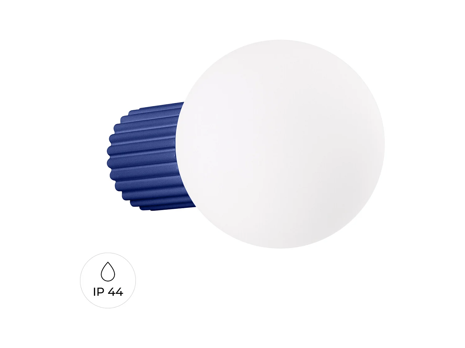 Applique Halo Moderne En Aluminium/Verre - 1 Sources Lumineuses - L.12 X H.12 Cm - Outremer
