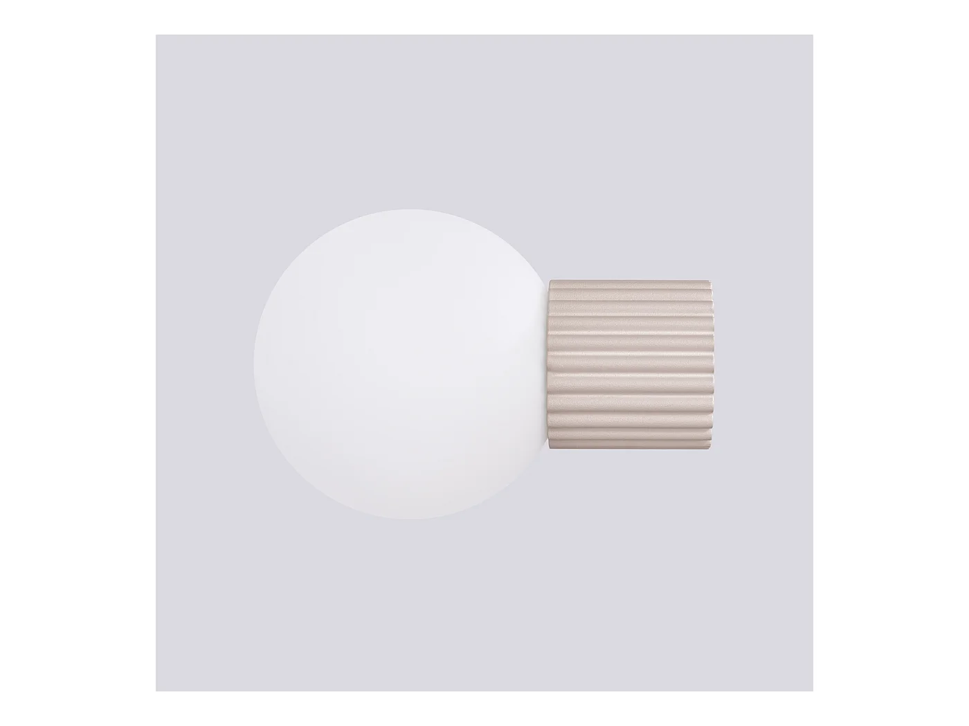 Applique Halo Moderne En Aluminium/Verre - 1 Sources Lumineuses - L.12 X H.12 Cm - Taupe