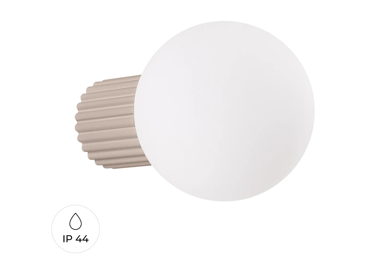 Candeeiro De Parede Halo Moderno, Alumínio/Vidro - 1 Lichtbronnen - L.12 X H.12 Cm - Cinza