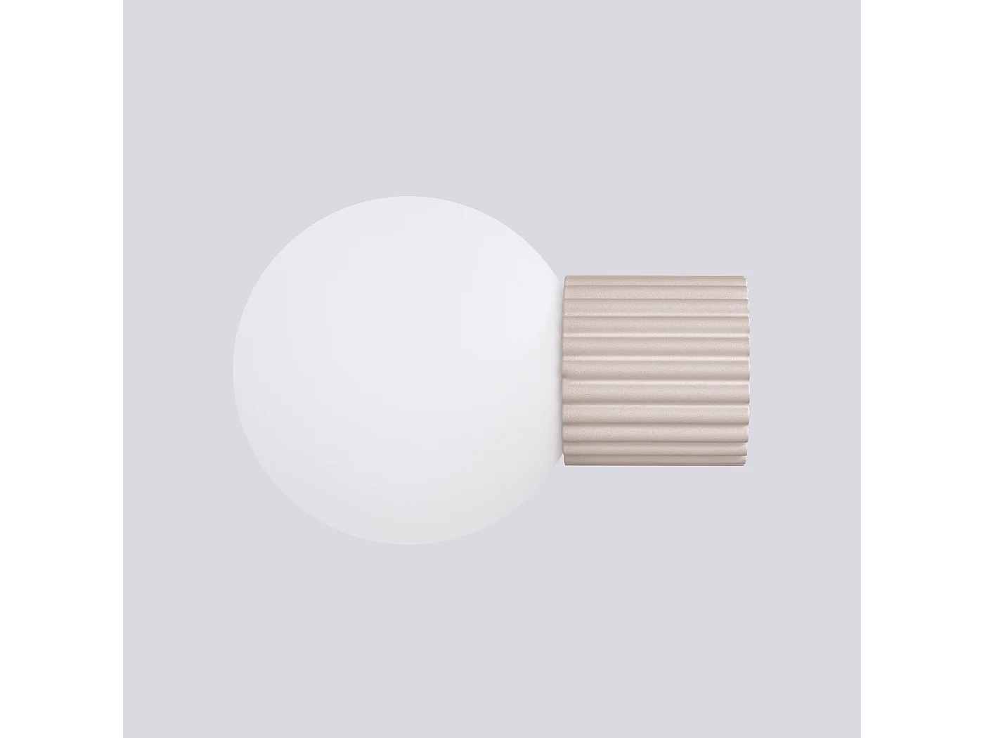 Candeeiro De Parede Halo Moderno, Alumínio/Vidro - 1 Lichtbronnen - L.12 X H.12 Cm - Cinza