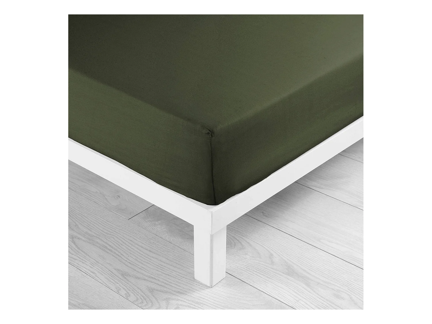 Drap Housse Microfibre "Oscar" 90x190cm Kaki