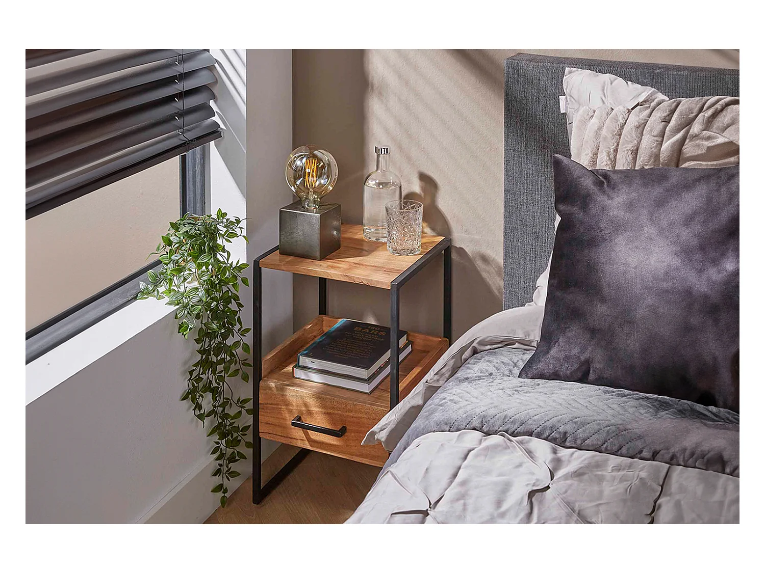 Table de nuit - Bois Bois - 35 x 35 cm - SHER