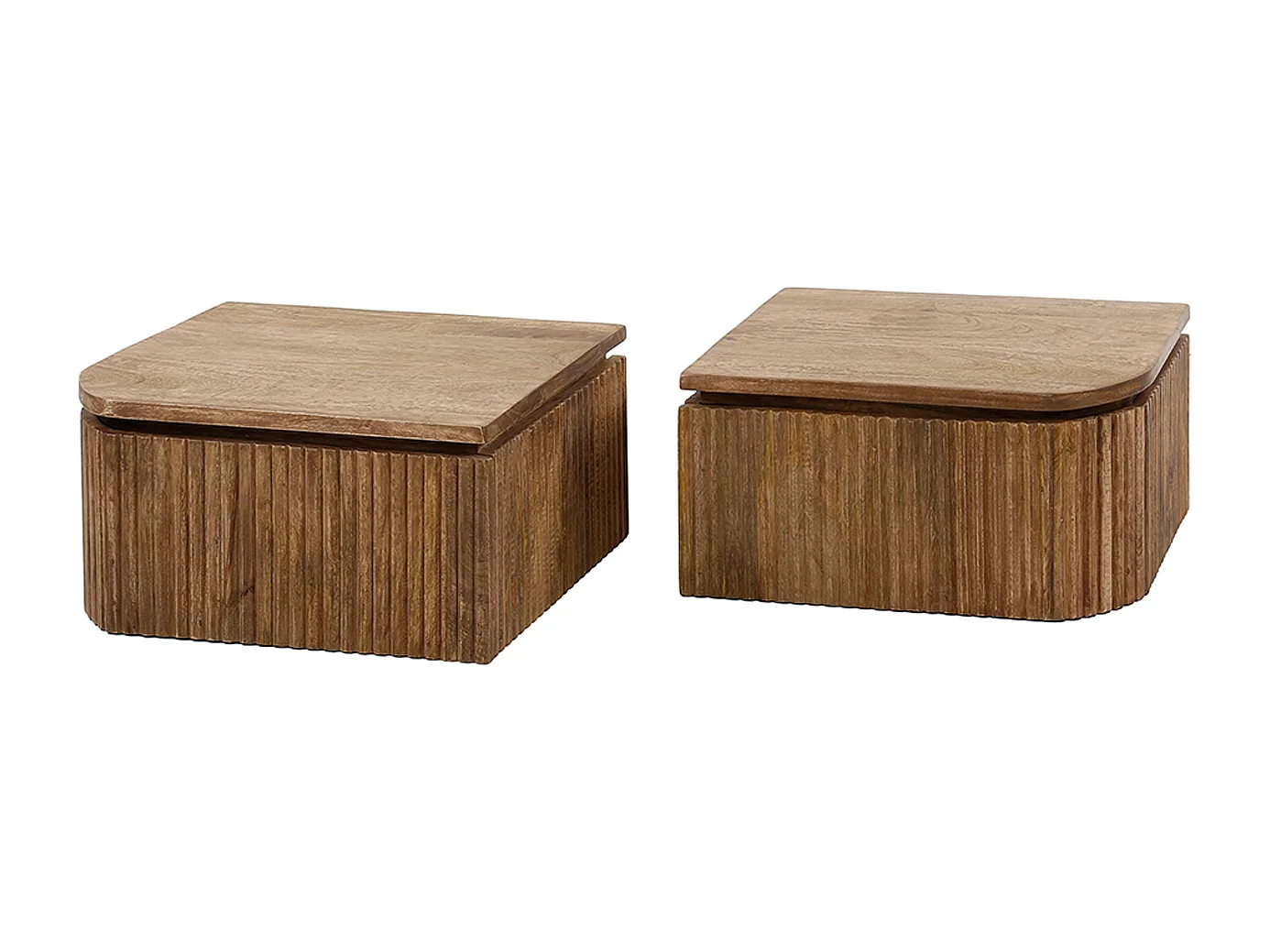 Set Nachttisch - Holz Holz - 35 x 40 cm - HEVE
