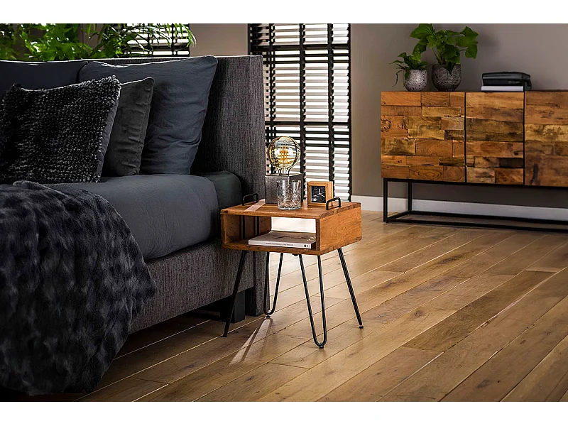 Comodino - Legno Legno - 34 x 40 cm - QARO