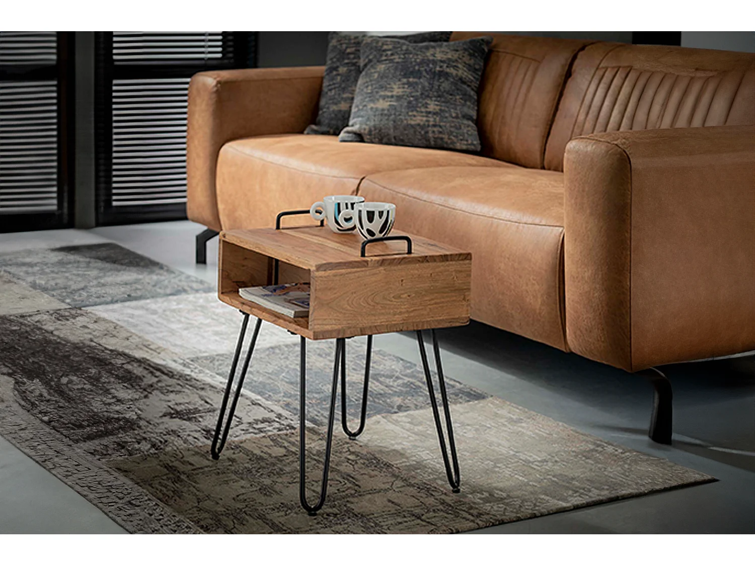 Nachttisch - Holz Holz - 34 x 40 cm - QARO