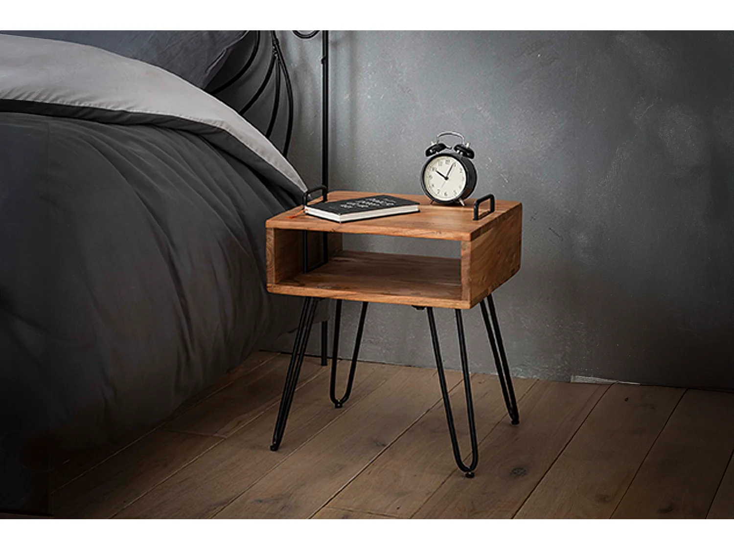 Nachttisch - Holz Holz - 34 x 40 cm - QARO