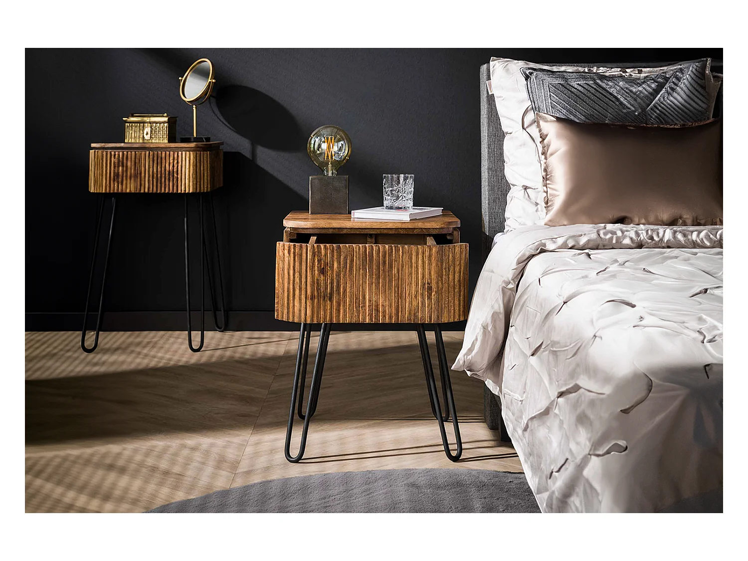 Table de nuit - Bois Bois - 40 x 45 cm - HEVE