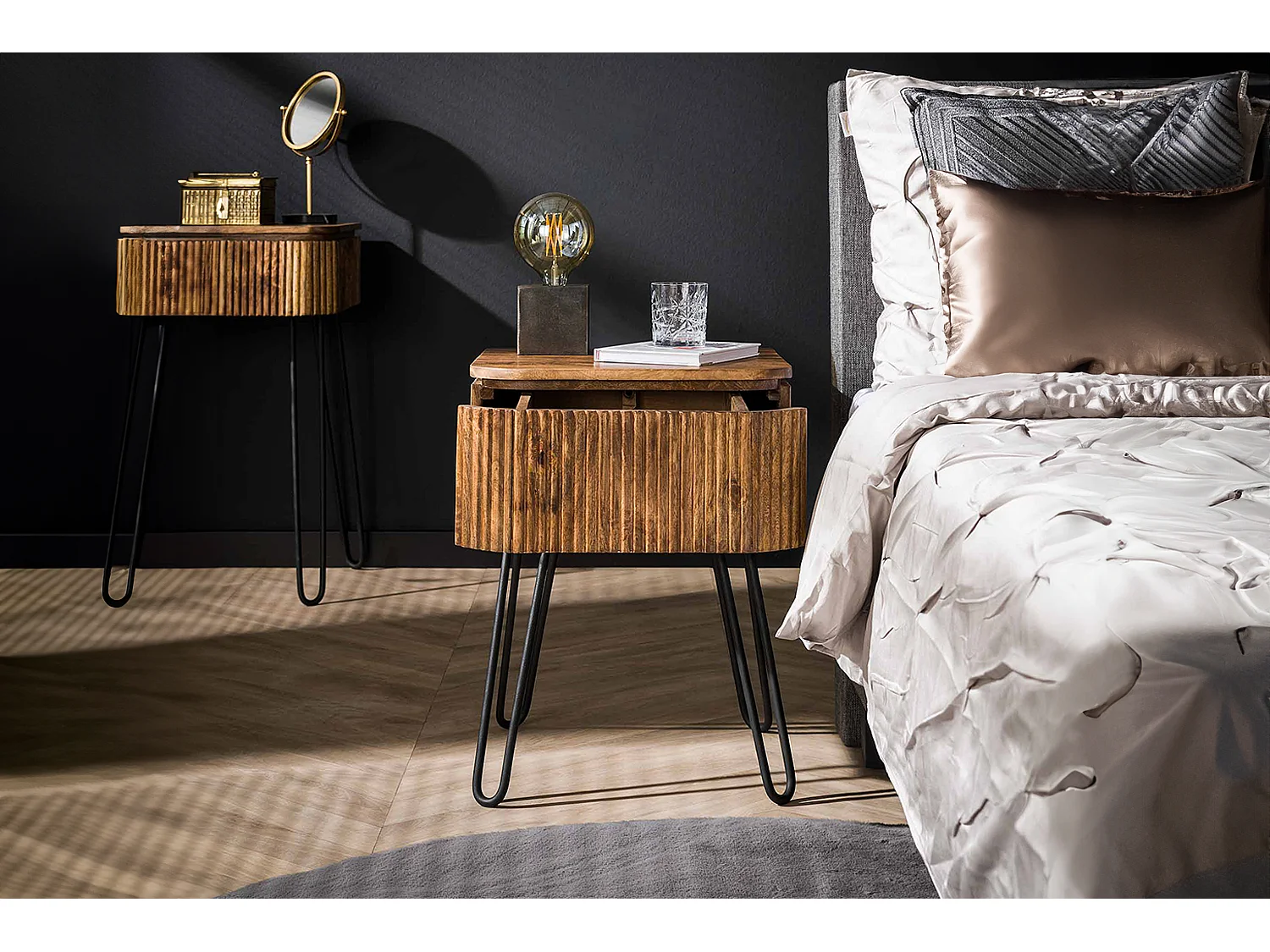 Comodino - Legno Legno - 40 x 45 cm - HEVE