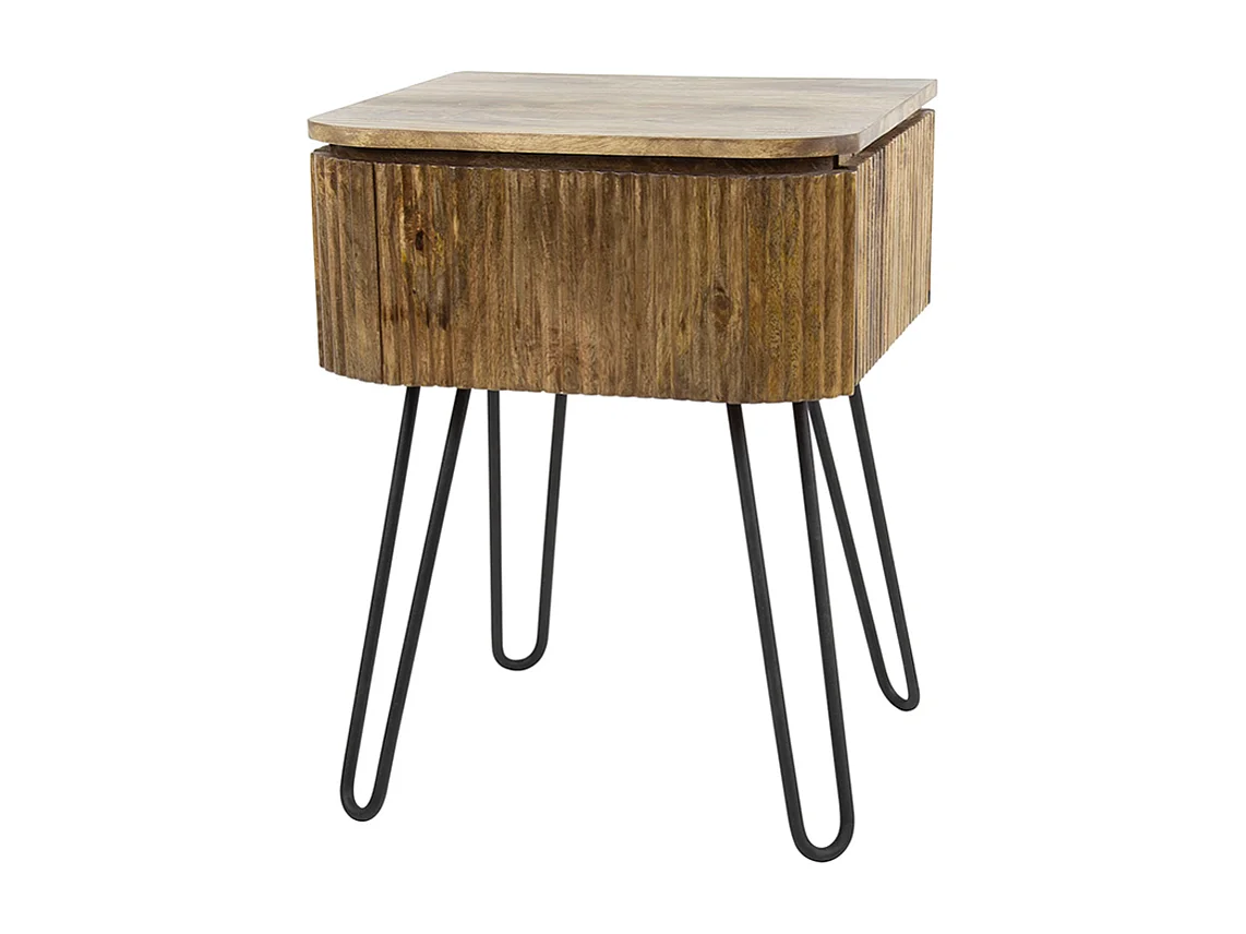 Mesilla de noche - Madera Madera - 40 x 45 cm - HEVE