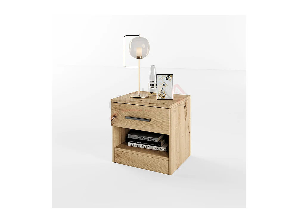 Comodino con cassetto versatile design moderno CI3007 rovere
