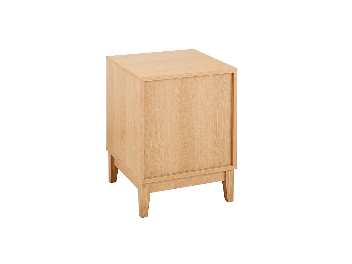 Nachtkastje met 2 lades en geribbelde fronten H52 cm - BOLOGNE