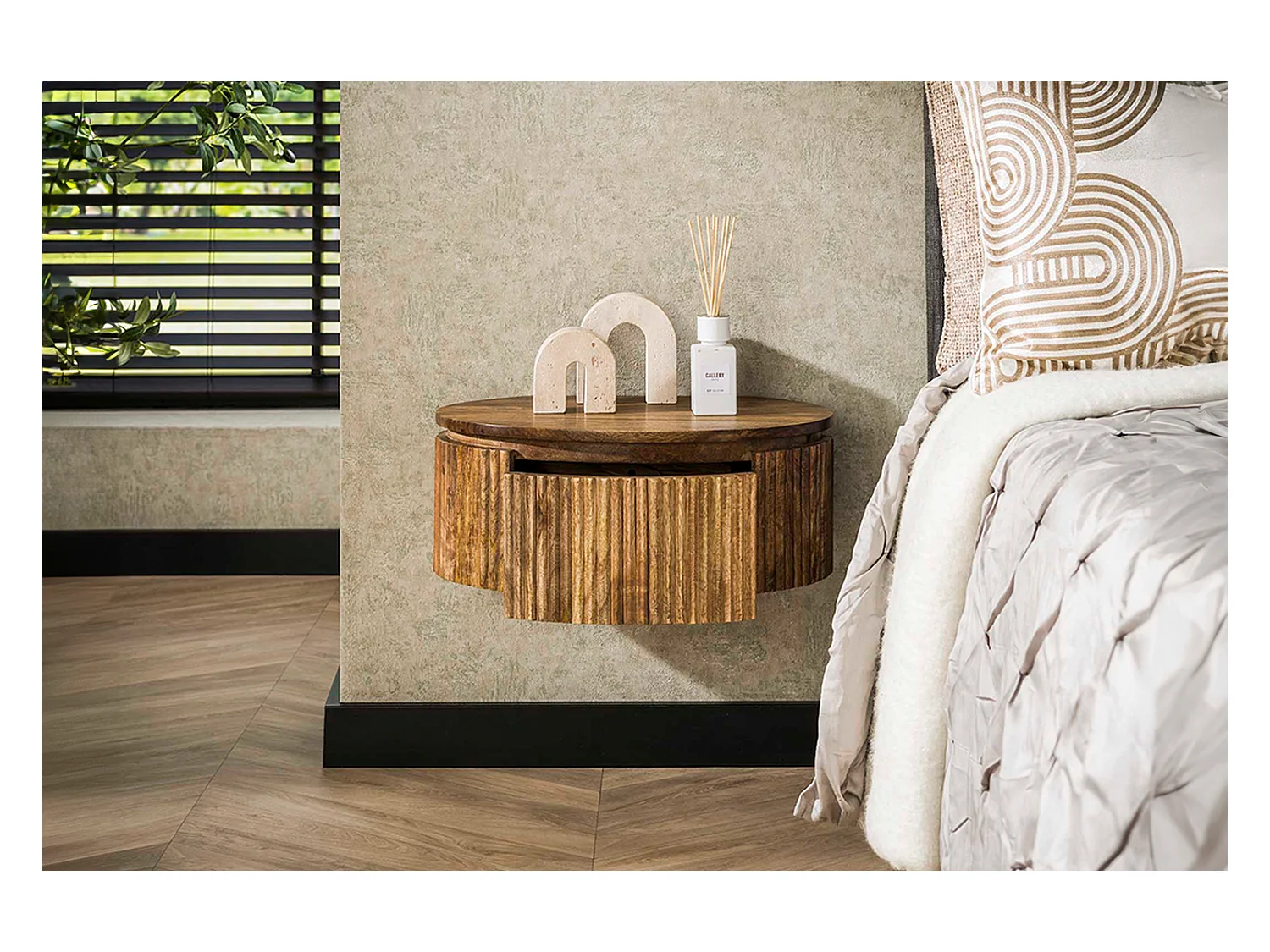 Table de nuit - Bois Bois - 35 x 50 cm - HEVE