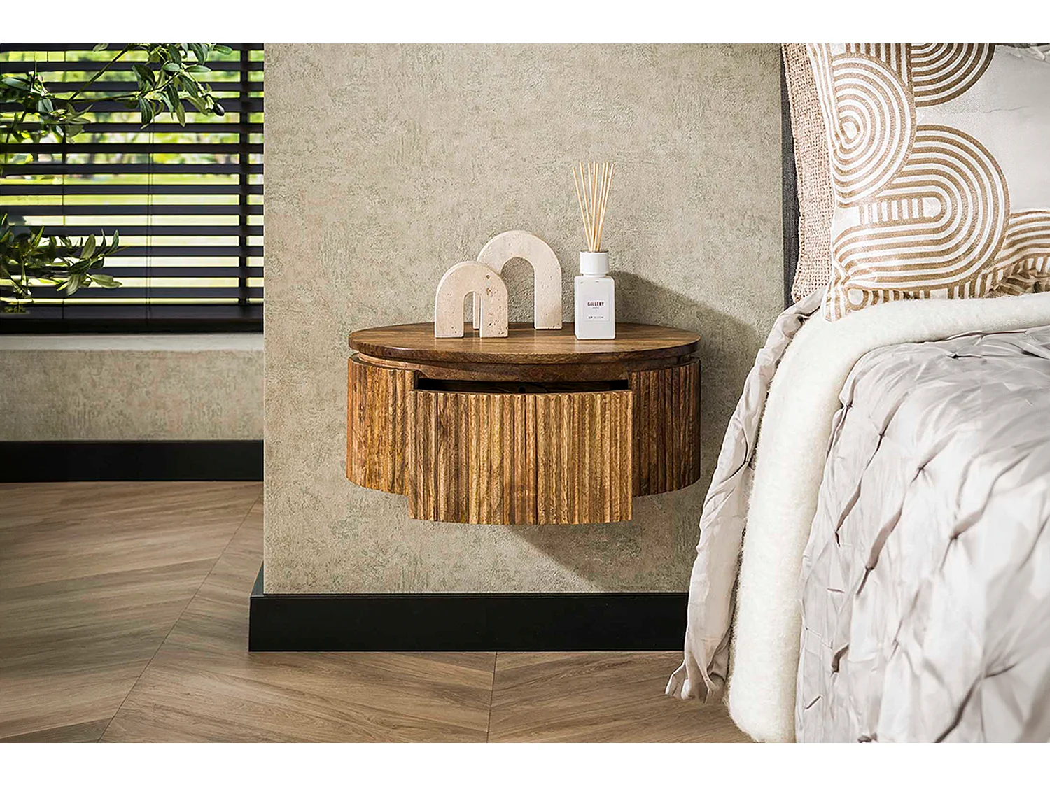 Table de nuit - Bois Bois - 35 x 50 cm - HEVE