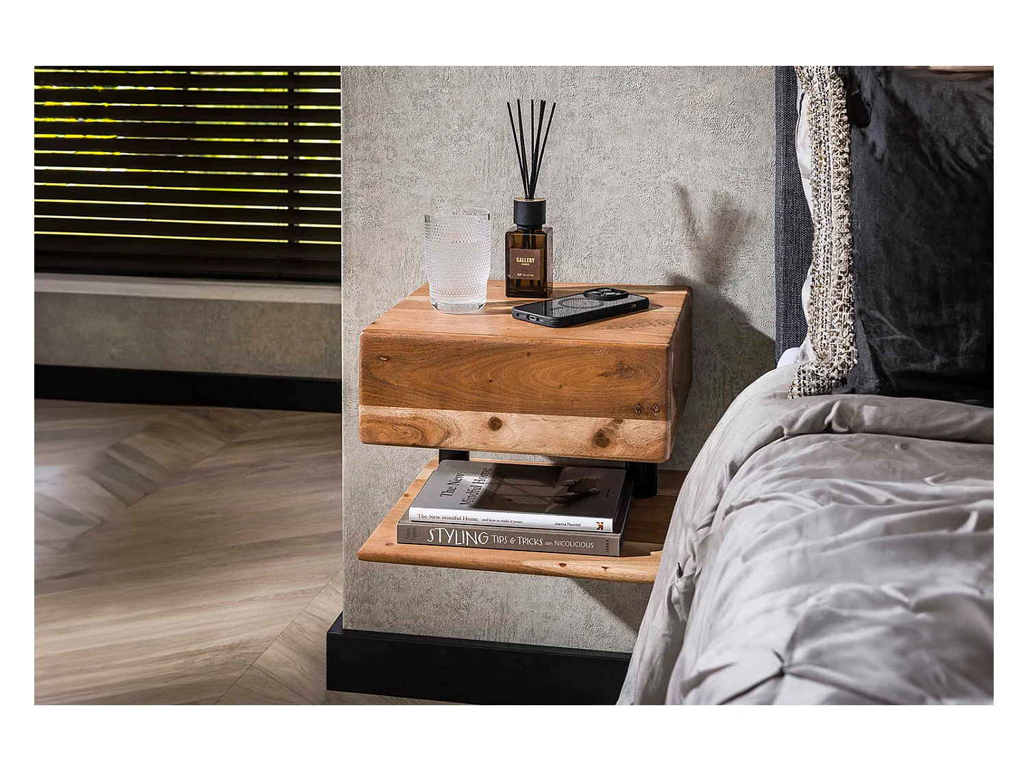 Table de nuit - Bois Bois - 32 x 35 cm - SILVEA